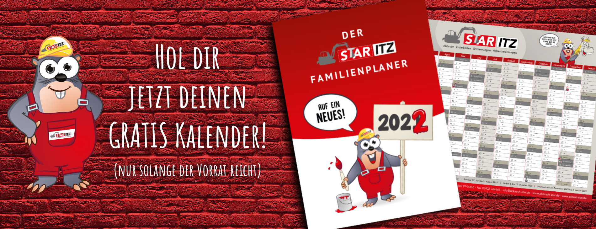 Gratis Adventskalender 2022 von der Firma Staritz aus Aachen Köln